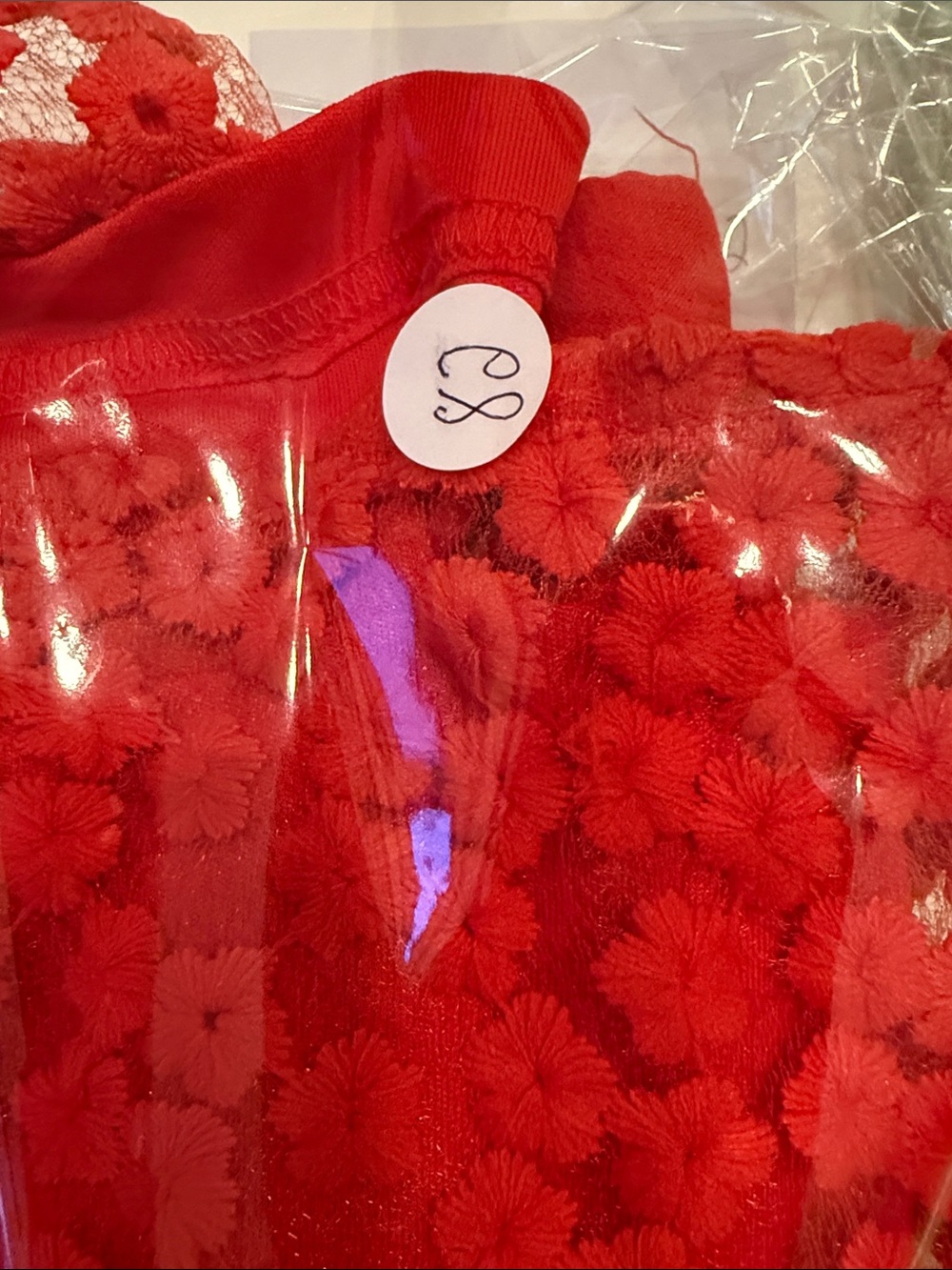 Strapless Red Ruffle Lace Mini Dress - Picture 10 of 10